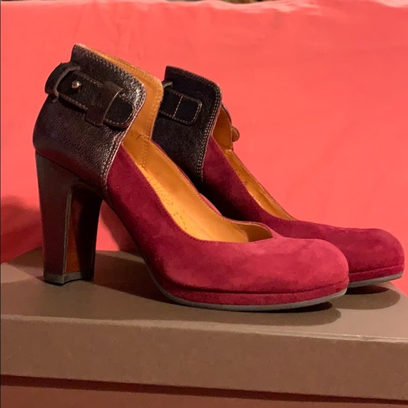 Chie Mihara burgundy suede pumps - Picture 2 of 9